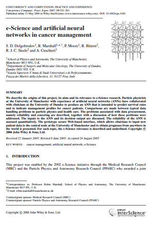 E-science & cancer management